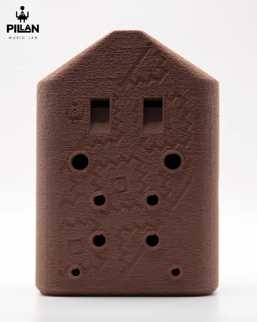 Iskay: Flauta globular doble en D (Caoba)